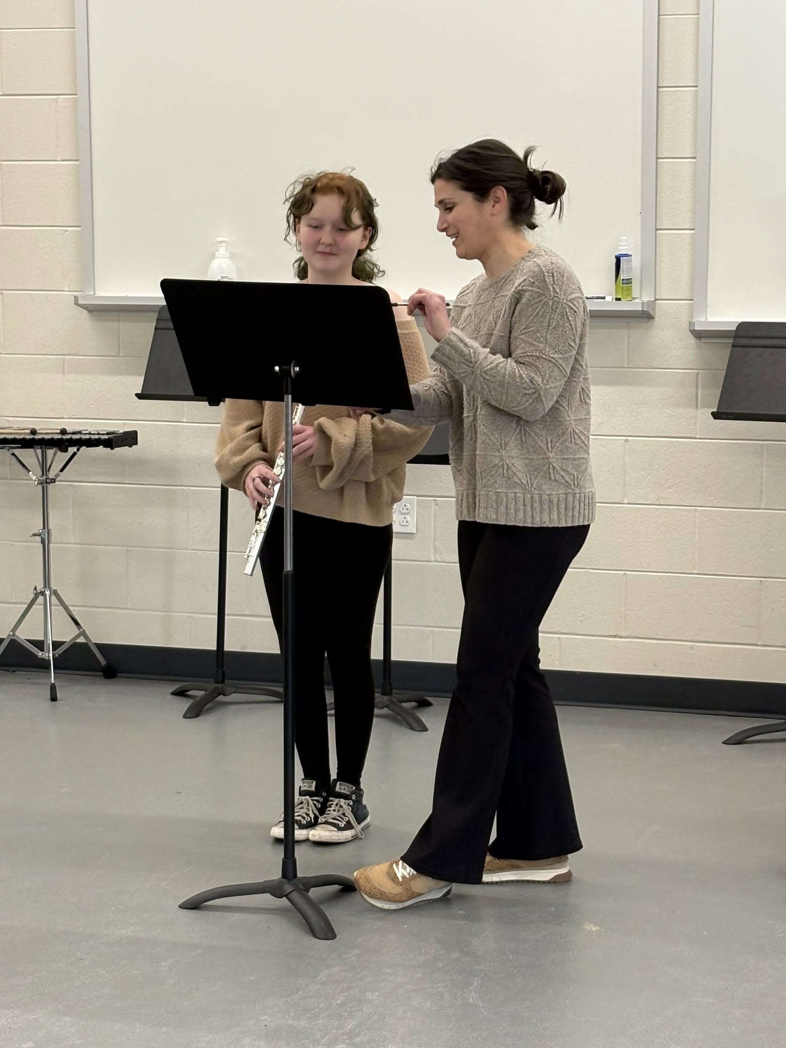 One-on-one time at the music stand.